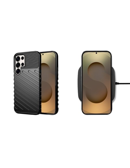 Carcasa TPU reforzada Samsung S938 Galaxy S25 Ultra armadura negra