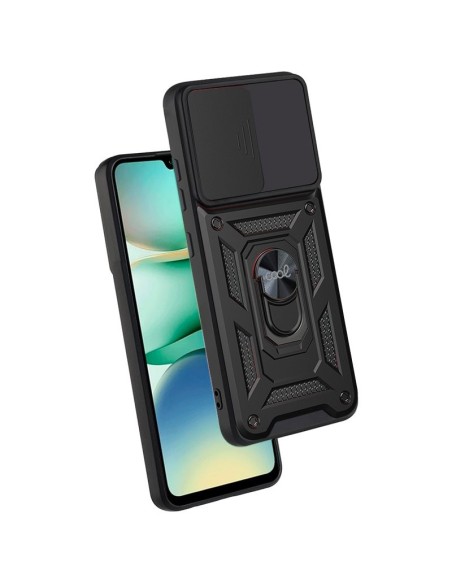 Carcasa reforzada cama TPU Xiaomi Redmi A5 anilla negra