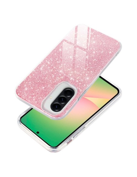 Carcasa TPU Samsung A566 Galaxy A56 5G purpurina rosa