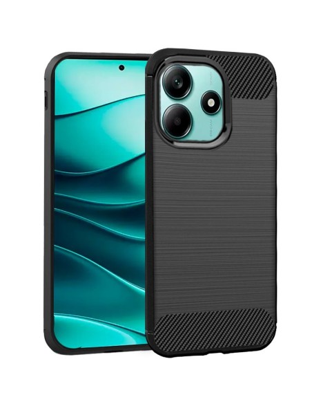 Carcasa TPU antihuellas Xiaomi Redmi Note 14 5G carbón negra