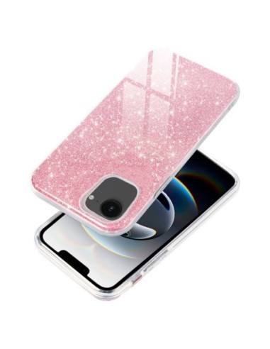 Carcasa TPU iPhone 16e purpurina rosa
