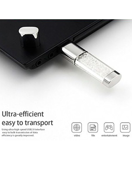 Pen Drive llavero USB 3.0 64 GB Cool Crystal celeste