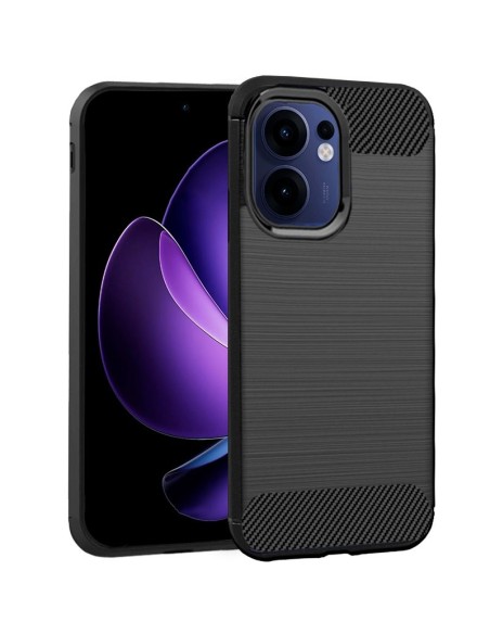 Carcasa TPU antihuellas Oppo Reno 13 F 5G / 13 FS 5G carbón negra