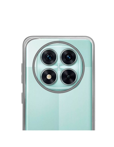 Carcasa TPU transparente Xiaomi Redmi Note 14 Pro 5G / Note 14 Pro Plus 5G / Poco X7 borde metalizado plata