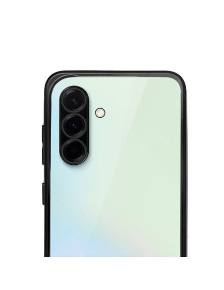 Carcasa TPU transparente Samsung A366 Galaxy A36 5G borde metalizado negro