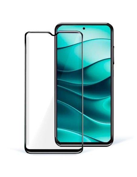 Protector pantalla vidrio templado Xiaomi Redmi Note 14 5G negro (Pegado total 3D)