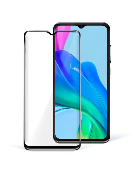 Protector pantalla vidrio templado Vivo Y03 negro (Pegado total 3D)