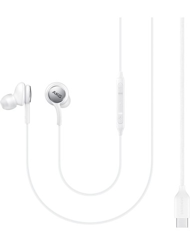 Auriculares tipo C originales Samsung AKG EO-IC100 blancos sueltos (Bulk)