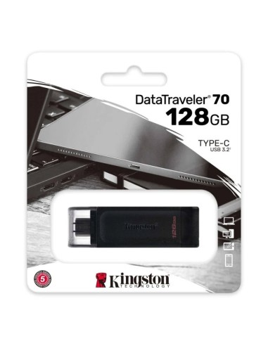 Pendrive 128GB USB tipo C DataTraveler 70 llavero negro