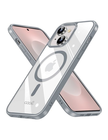 Carcasa magnética TPU Samsung S937 Galaxy S25 Edge transparente borde plata