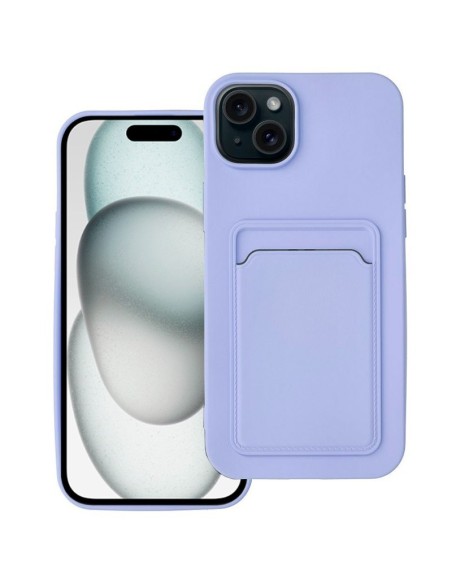 Carcasa TPU tarjetero iPhone 15 violeta