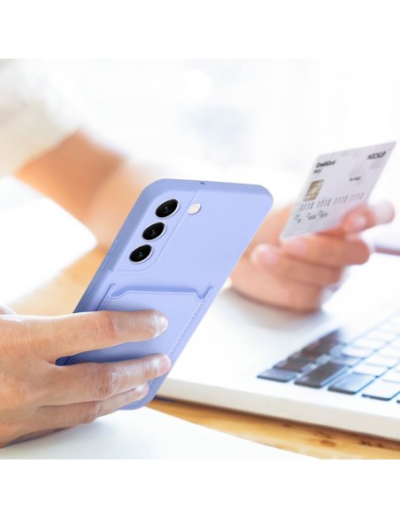 Carcasa TPU tarjetero Samsung S928 Galaxy S24 Ultra violeta