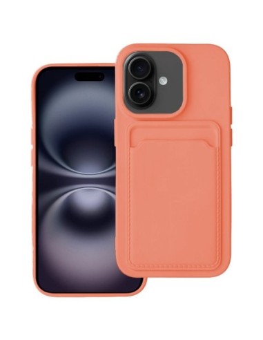 Carcasa TPU tarjetero iPhone 16 rosa
