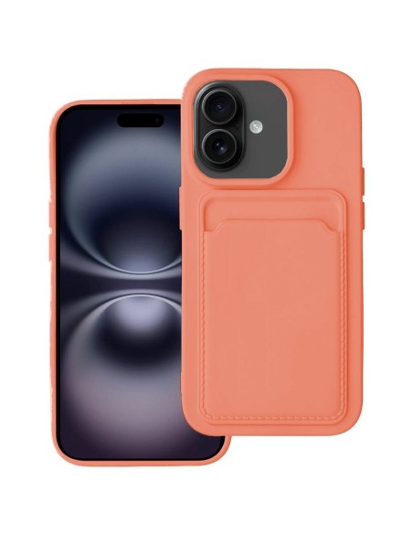 Carcasa TPU tarjetero iPhone 16 rosa