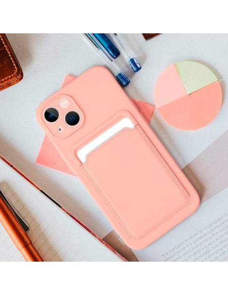 Carcasa TPU tarjetero iPhone 16 Pro Max rosa