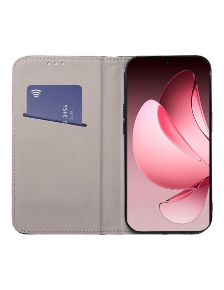 Funda libro soporte TPU Oppo Reno 13 Pro 5G negra
