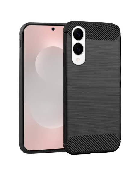 Carcasa TPU antihuellas Samsung S937 Galaxy S25 Edge carbón negra