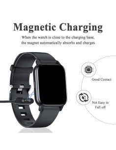 Cable compatible carga magnética para smartwatch universal 4 mm negro 2