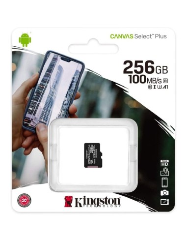 Tarjeta memoria microSD 256 GB Kingston Canvas Select Plus (Clase 10)