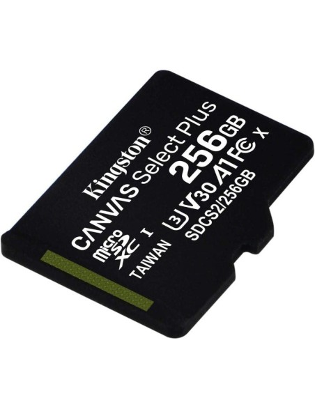 Tarjeta memoria microSD 256 GB Kingston Canvas Select Plus (Clase 10)