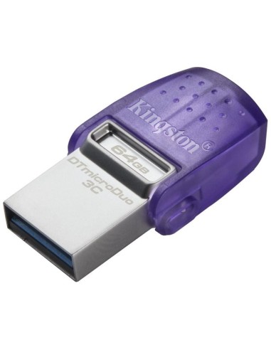 Pendrive 64GB USB 3.2 dual tipo C DataTraveler microDuo 3C morado