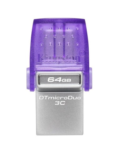 Pendrive 64GB USB 3.2 dual tipo C DataTraveler microDuo 3C morado