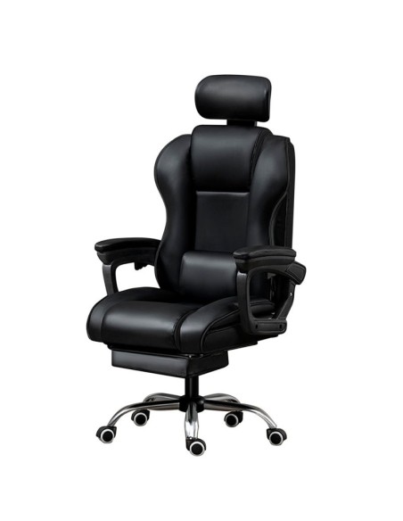 Sillón oficina Premium con reposapiés COOL Board negro