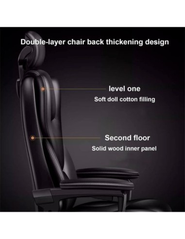 Sillón oficina Premium con reposapiés...