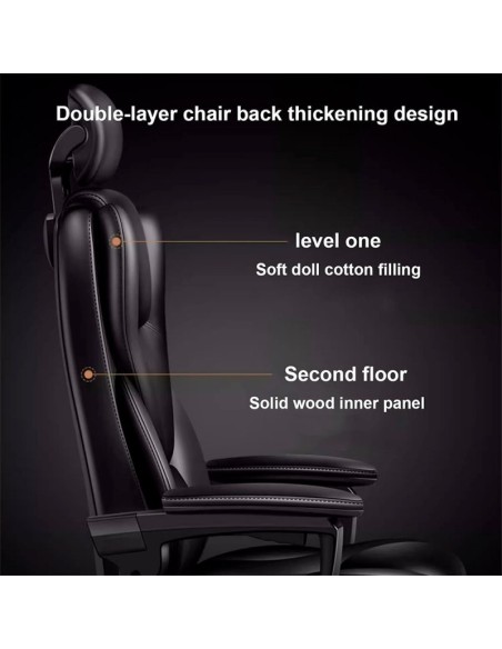 Sillón oficina Premium con reposapiés COOL Board negro