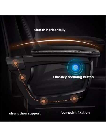 Sillón oficina Premium con reposapiés COOL Board negro