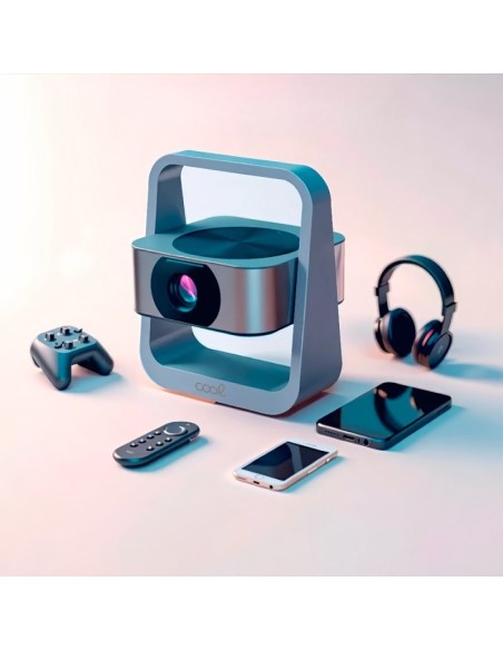 Proyector compacto 3500 lúmenes COOL Onix con altavoz integrado + HDMI / USB + Wifi Mirror gris