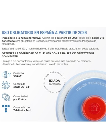 Luz baliza conectada (Homologada DGT) COOL Safetytech