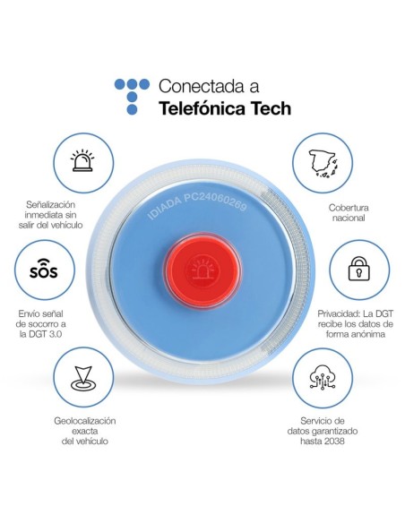 Luz baliza conectada (Homologada DGT) COOL Safetytech