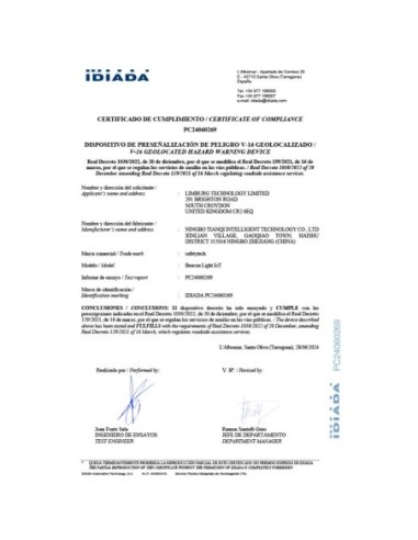 Luz baliza conectada (Homologada DGT)...