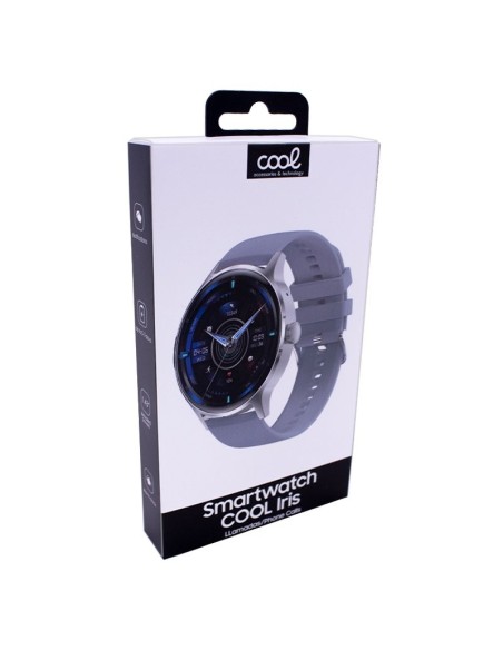 Smartwatch COOL Iris silicona Gris (Amoled, llamadas, salud, deporte)