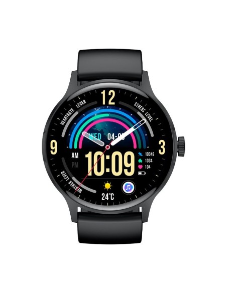 Smartwatch COOL Iris silicona Negro (Amoled, llamadas, salud, deporte)