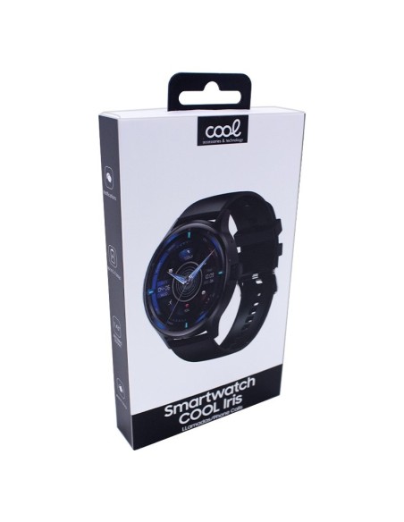 Smartwatch COOL Iris silicona Negro (Amoled, llamadas, salud, deporte)