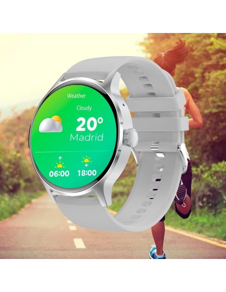 Smartwatch COOL Iris silicona Negro (Amoled, llamadas, salud, deporte)