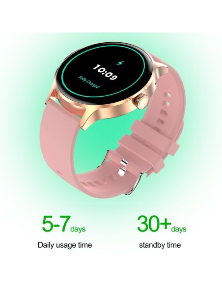 Smartwatch COOL Iris silicona Negro (Amoled, llamadas, salud, deporte)