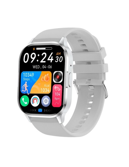 Smartwatch COOL Delta silicona Gris (Amoled, llamadas, salud, deporte)