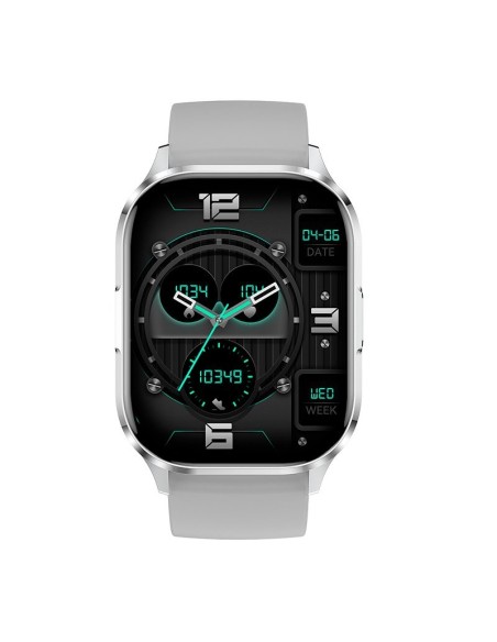 Smartwatch COOL Delta silicona Gris (Amoled, llamadas, salud, deporte)