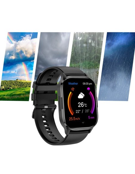 Smartwatch COOL Delta silicona Gris (Amoled, llamadas, salud, deporte)