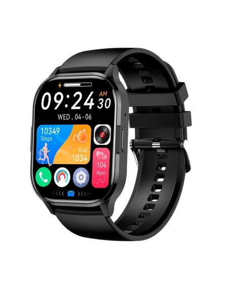 Smartwatch COOL Delta silicona Negro (Amoled, Llamadas, salud, deporte)