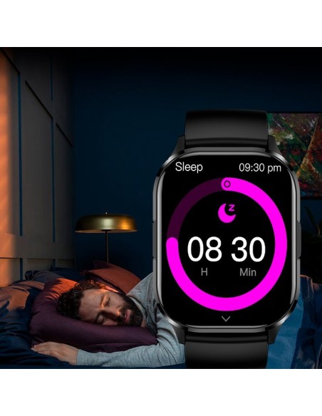 Smartwatch COOL Delta silicona Negro (Amoled, Llamadas, salud, deporte)