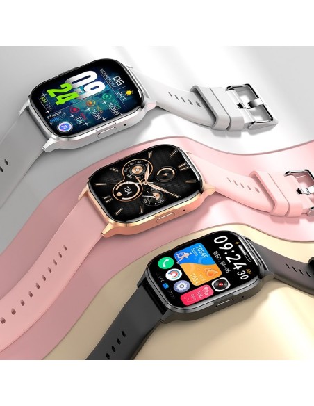 Smartwatch COOL Delta silicona Rosa (Amoled, Llamadas, salud, deporte)