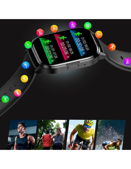 Smartwatch COOL Delta silicona Rosa (Amoled, Llamadas, salud, deporte)