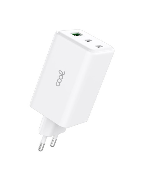 Cargador red Universal Ultra Fast PD Port x3 (2x Tipo-C + 1x USB) COOL 100W GaN blanco