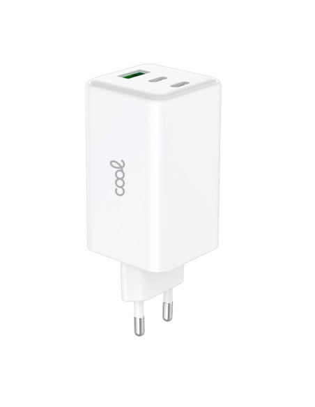Cargador red Universal Ultra Fast PD Port x3 (2x Tipo-C + 1x USB) COOL 100W GaN blanco