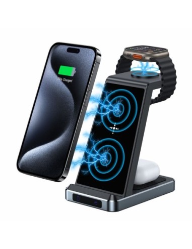 Dock base Qi cargador inalámbrico 3...