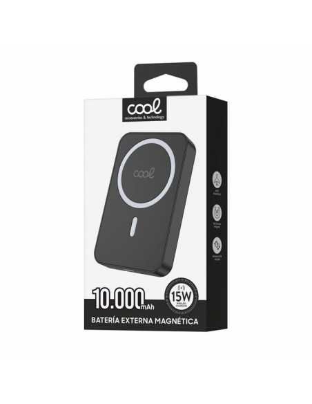 Batería externa universal Power Bank 10.000 mAh magnética COOL negra